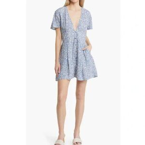 Chelsea28 Romper Women's XS Floral Blue White NEW
